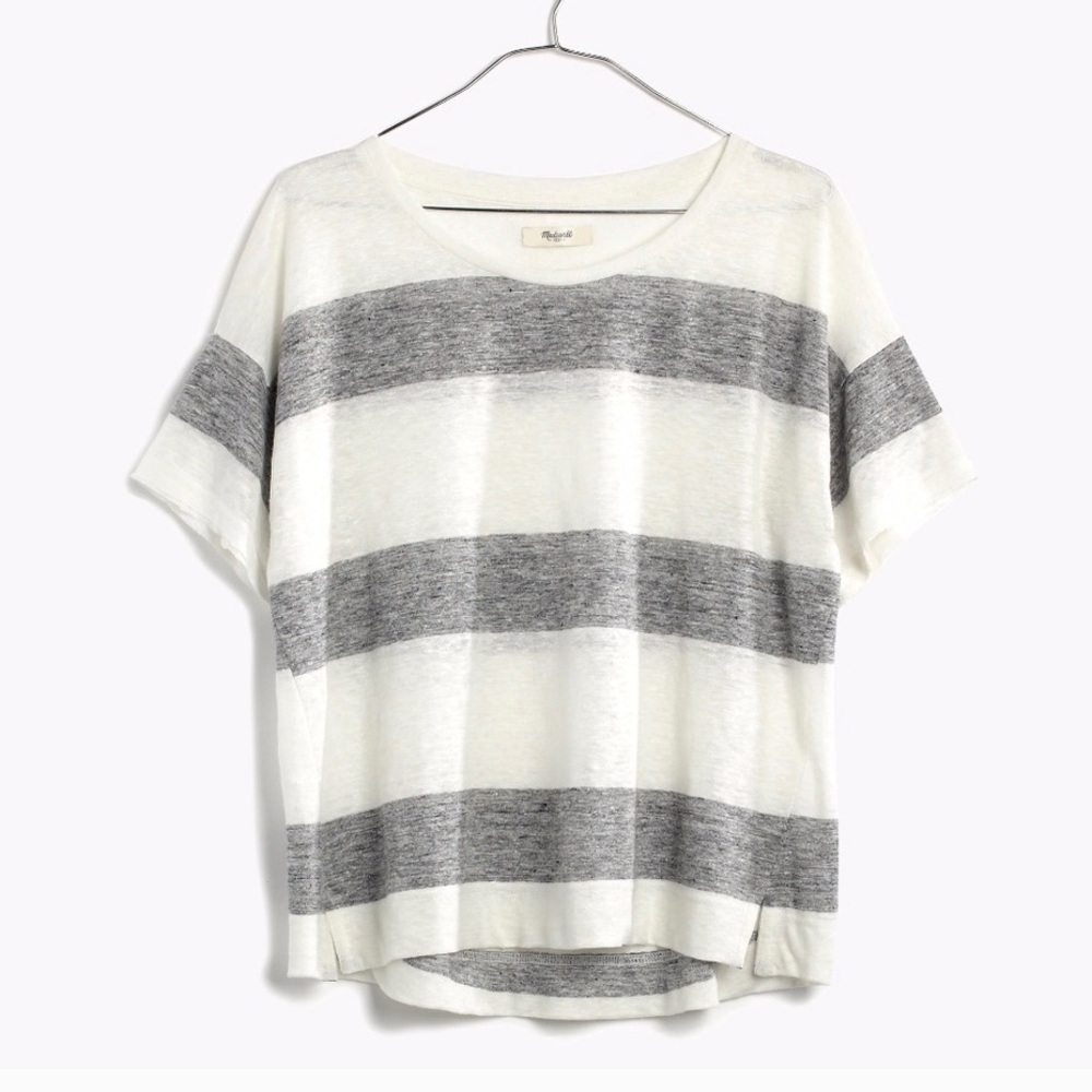 Madewell Stripe Cropped Shirt
